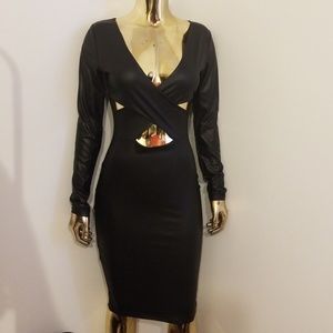 Faux Leather Dress